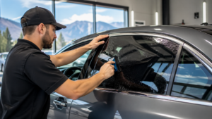 Ceramic Window Tint Application on Vehicle