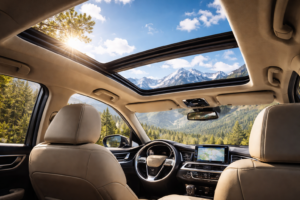 Glass Moonroof with Mountain Sky