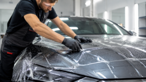 Professional PPF Application in Auto Shop