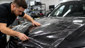Professional PPF Application in Auto Shop