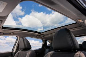 Car with Professionally Installed Sunroof in Scenic Utah