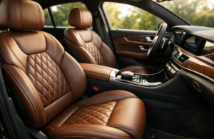 Luxury Vehicle Interior with Custom Leather Seats
